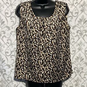 TALBOTS Brown Leopard Tank
